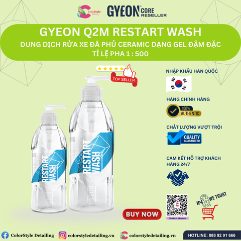  GYEON Q2M Restart Wash Gel Rửa Xe Phục Hồi Lớp Phủ Ceramic Tỉ lệ 1:500 