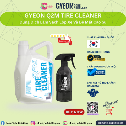  GYEON Q2M Tire Cleaner, Dung Dịch Làm Sạch Lốp Xe Và Bề Mặt Cao Su 