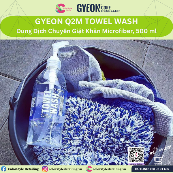  GYEON Q2M Towel Wash, Dung Dịch Giặt Khăn Microfiber, 500 ml 