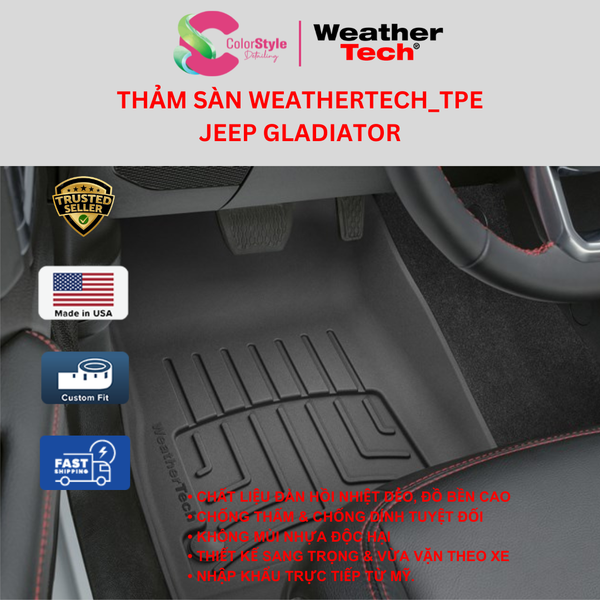  Thảm sàn WeatherTech Jeep Gladiator 