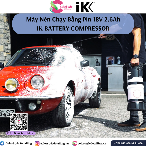  IK Battery Compressor  - Máy Nén Chạy Bằng Pin 18V 2.6Ah 