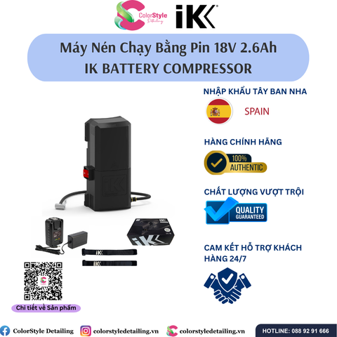  IK Battery Compressor  - Máy Nén Chạy Bằng Pin 18V 2.6Ah 