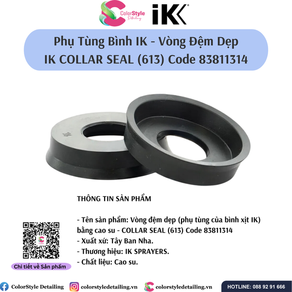  Vòng đệm tròn (phụ tùng bình xịt IK) bằng cao su IK COLLAR SEAL (613) 