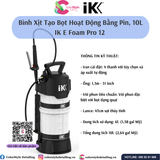  IK E FOAM PRO 12 - Bình Phun Tạo Bọt, Hoạt Động Bằng Pin, 10L 