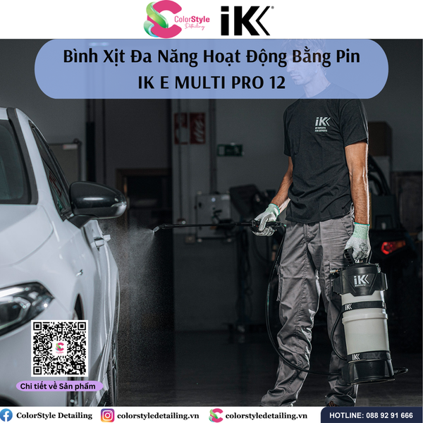  IK E Multi Pro 12 - Bình Xịt/Phun Hóa Chất Bằng Pin Dung Tích 10L 