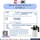  IK FOAM 1.5 - Bình Xịt Tạo Bọt Cầm Tay, Dung Tích 1.5L, Số 81776 