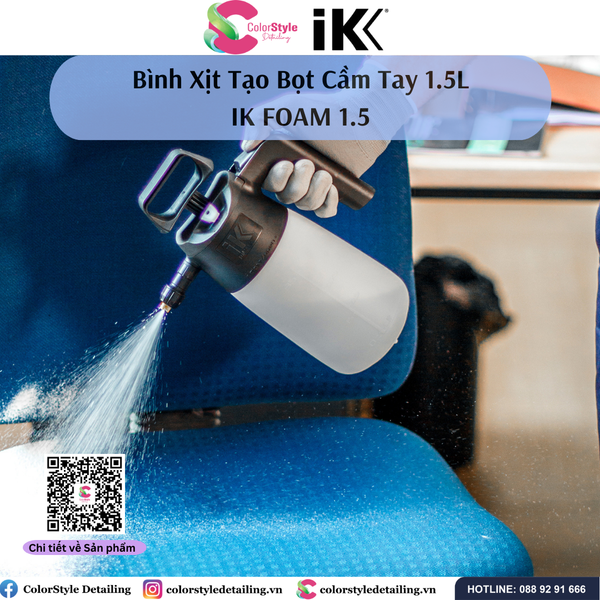  IK FOAM 1.5 - Bình Xịt Tạo Bọt Cầm Tay, Dung Tích 1.5L, Số 81776 
