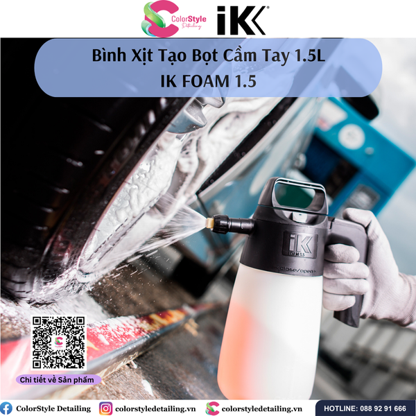  IK FOAM 1.5 - Bình Xịt Tạo Bọt Cầm Tay, Dung Tích 1.5L, Số 81776 