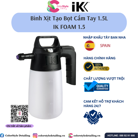  IK FOAM 1.5 - Bình Xịt Tạo Bọt Cầm Tay, Dung Tích 1.5L, Số 81776 