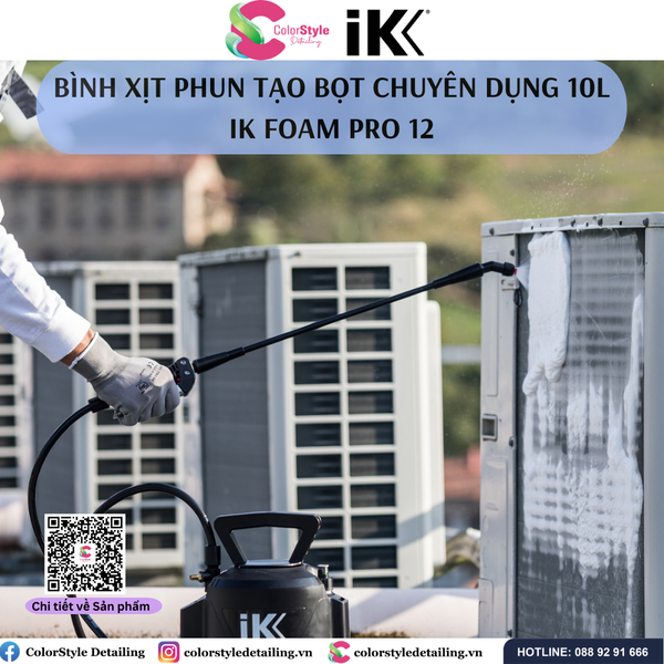  IK FOAM PRO 12, Bình xịt/ phun tạo bọt chuyên dụng 10L 