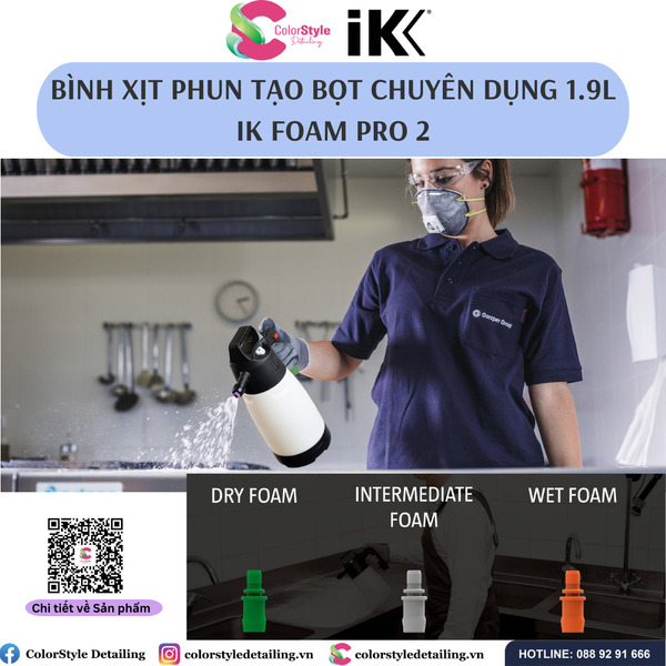  BÌNH XỊT TẠO BỌT IK FOAM PRO 2 & 2+ DUNG TÍCH 1.9L CHÍNH HÃNG 
