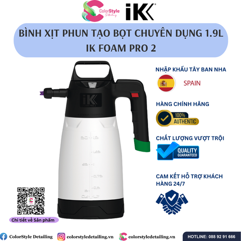  BÌNH XỊT TẠO BỌT IK FOAM PRO 2 & 2+ DUNG TÍCH 1.9L CHÍNH HÃNG 