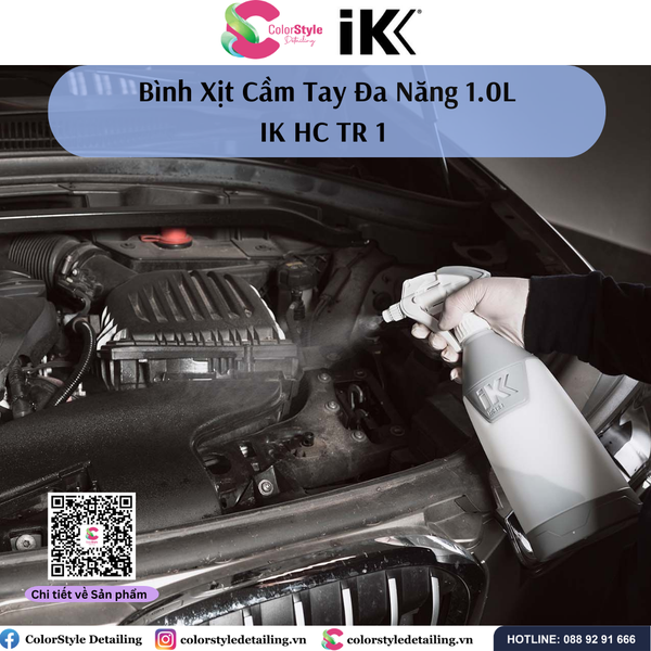  IK HC TR 1 - Bình Xịt/Phun Chuyên Dụng Cho Dầu Mỡ Dung Môi Bôi Trơn 1L 
