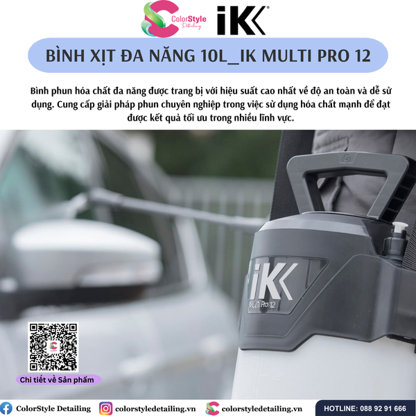  IK MULTI PRO 9 & 12 - Bình xịt/ phun hóa chất đa năng 8L - 10L 
