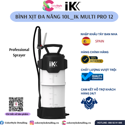  IK MULTI PRO 9 & 12 - Bình xịt/ phun hóa chất đa năng 8L - 10L 