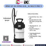  IK MULTI PRO 9 & 12 - Bình xịt/ phun hóa chất đa năng 8L - 10L 