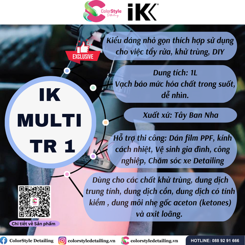  Bình xịt hóa chất đa năng IK MULTI TR 1 dung tích 1L 