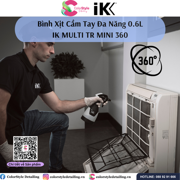  IK MULTI TR MINI 360 - Bình Xịt/Phun Hóa Chất Bằng Nhựa Cầm Tay 0.6L 