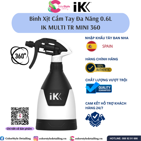  IK MULTI TR MINI 360 - Bình Xịt/Phun Hóa Chất Bằng Nhựa Cầm Tay 0.6L 