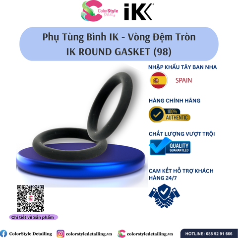  Vòng đệm dẹp bằng cao su (phụ tùng của bình xịt) -   Round Gasket (98), số 22316990, hiệu IK 