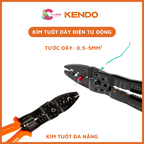  Kìm tuốt dây điện tự động đa năng Kendo nhiều kích thước 