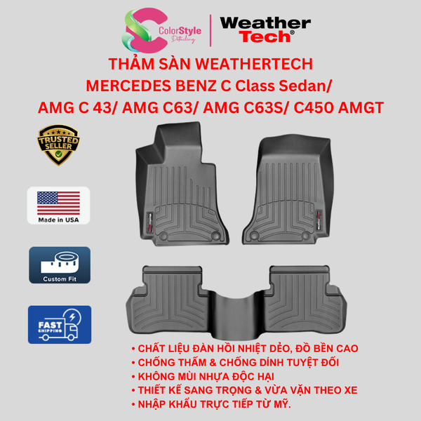  Thảm sàn WeatherTech Mercedes-Benz C Class/ AMG C 43/ C63/ C63S/ C450 