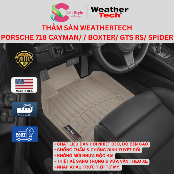  Thảm sàn WeatherTech Porsche 718 Cayman/ Boxter/ GTS RS/ Spider 