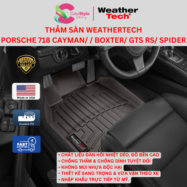  Thảm sàn WeatherTech Porsche 718 Cayman/ Boxter/ GTS RS/ Spider 