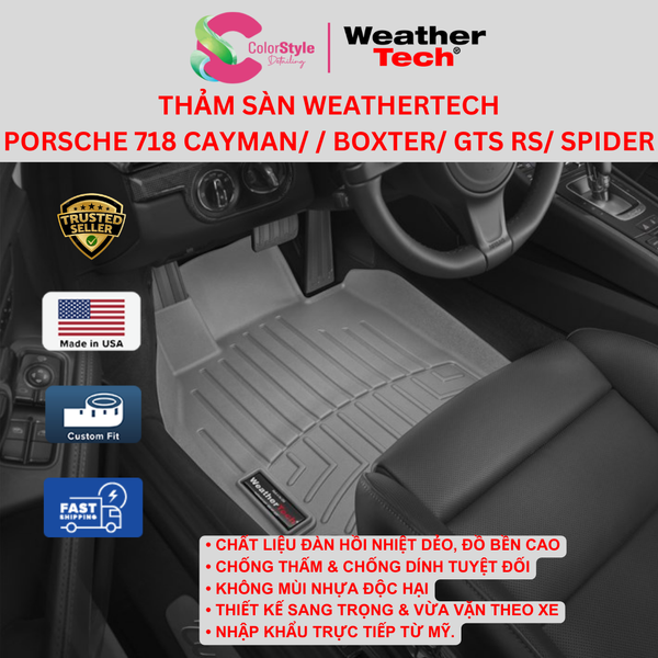  Thảm sàn WeatherTech Porsche 718 Cayman/ Boxter/ GTS RS/ Spider 