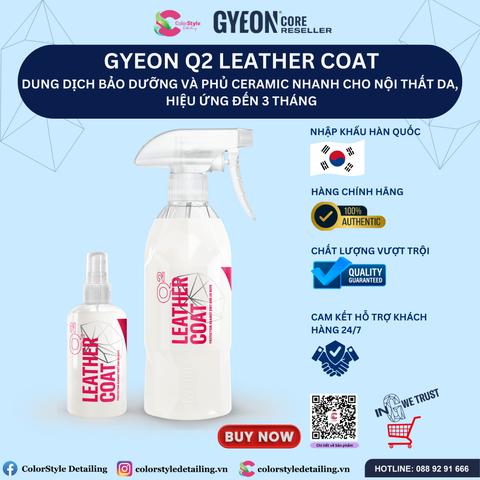  DUNG DỊCH PHỦ CERAMIC DA GYEON Q2 LeatherCoat 