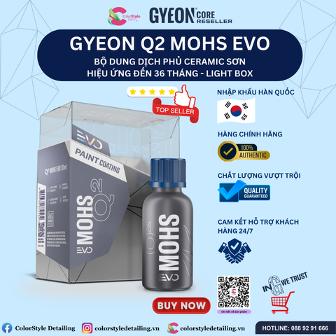  Bộ dung dịch phủ ceramic sơn GYEON Q2 Mohs EVO 