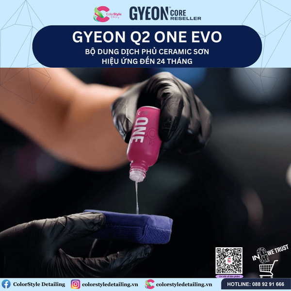  GYEON Q2 One EVO, Bộ Dung Dịch Phủ Ceramic Sơn, Hiệu Ứng Đến 24 Tháng 