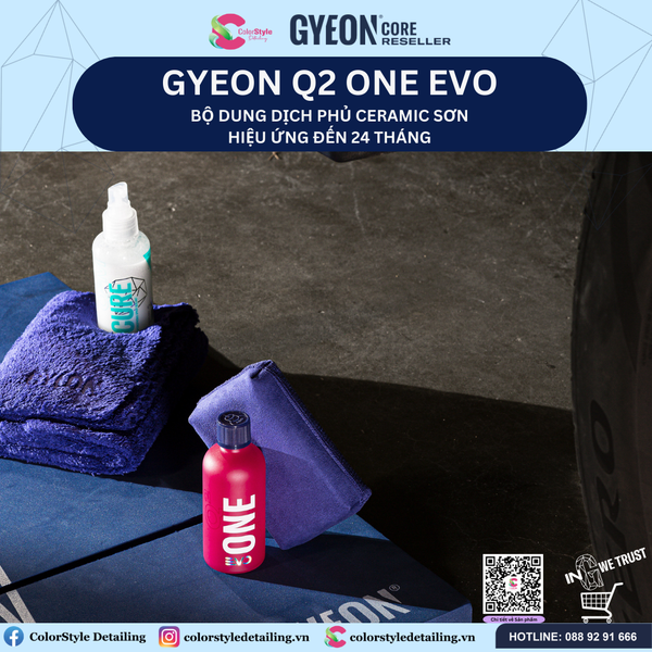  GYEON Q2 One EVO, Bộ Dung Dịch Phủ Ceramic Sơn, Hiệu Ứng Đến 24 Tháng 