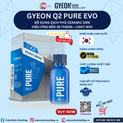  Bộ dung dịch phủ ceramic sơn GYEON Q2 Pure EVO 