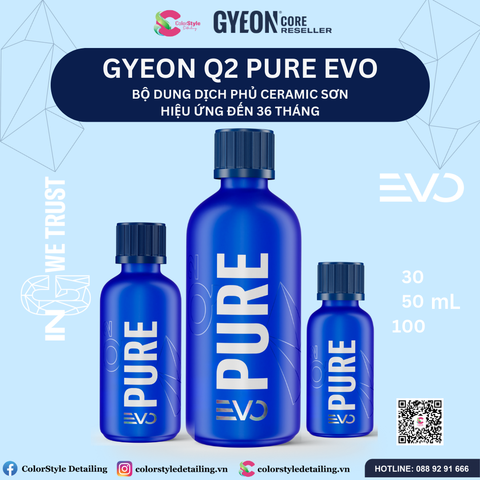  Bộ dung dịch phủ ceramic sơn GYEON Q2 Pure EVO 