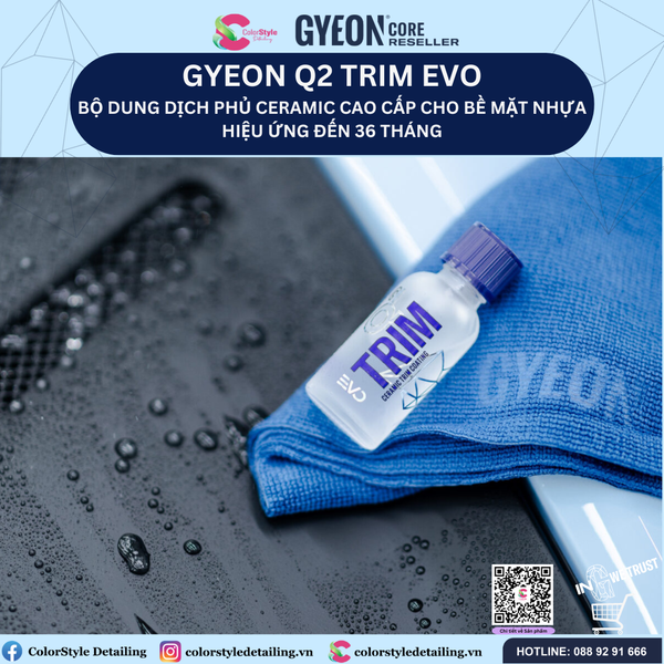  GYEON Q2 Trim EVO Dung Dịch Phủ Ceramic Nhựa Hiệu Ứng Đến 36th 
