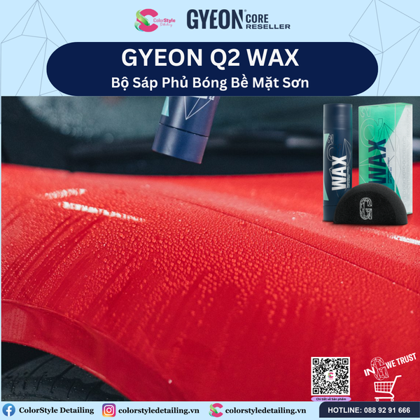  GYEON Q2 Wax, Bộ Sáp Phủ Bóng Bề Mặt Sơn, Full Box 175 gr 