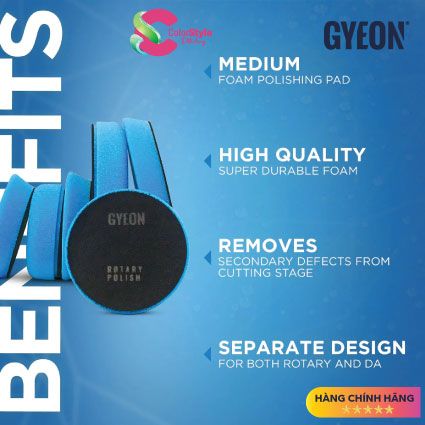  GYEON Q2M Rotary Polish Phớt Đánh Bóng Đồng Tâm Cắt Xước Nhanh 