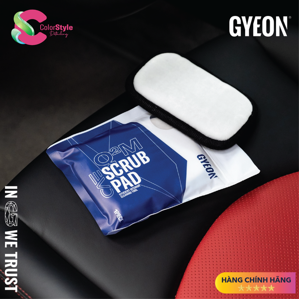  GYEON Q2M Scrub Pad EVO Xốp 2 Mặt Trắng Đen Chuyên Lau Nội Thất 