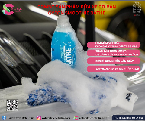  Combo sản phẩm rửa xe cơ bản Gyeon Smoothie Bathe 