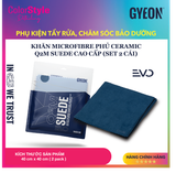  GYEON Q2M Suede EVO Khăn Microfiber Siêu Mịn Phủ Ceramic, Lau Màn Hình 