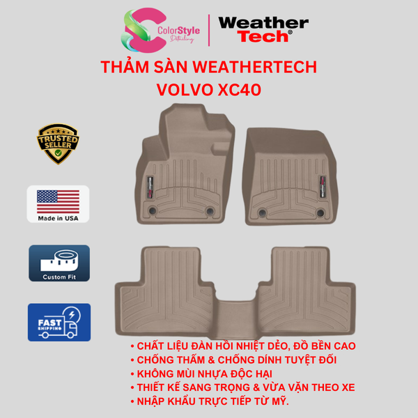  Thảm Sàn Ô Tô WeatherTech Volvo XC40 - Chính Hãng Mỹ 