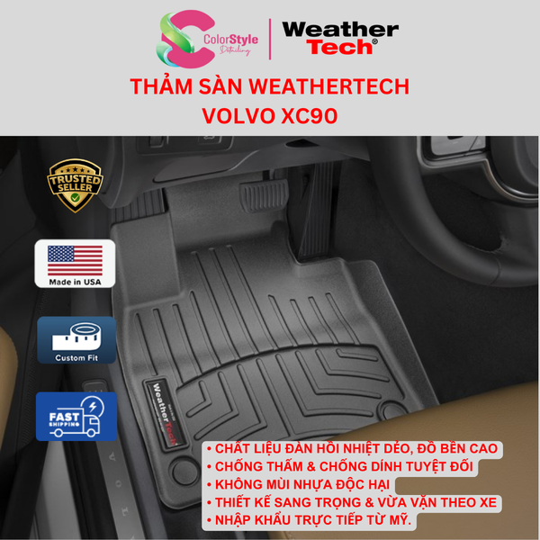  Thảm sàn WeatherTech Volvo XC90 (7 Chỗ) 