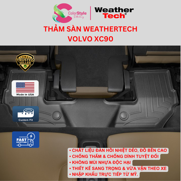  Thảm sàn WeatherTech Volvo XC90 (7 Chỗ) 