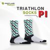  TRIATHLON PI SOCKS GREEN/WHITE 