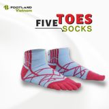  FIVE TOES SOCKS BLUE/PEACH 