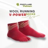  WOOL V-POWER  SOCKS RED/BROWN 