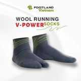  WOOL V-POWER  SOCKS GREY/GREEN 