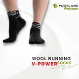  WOOL V-POWER  SOCKS BLACK/GREY 
