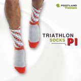  TRIATHLON PI SOCKS RED/GREY 